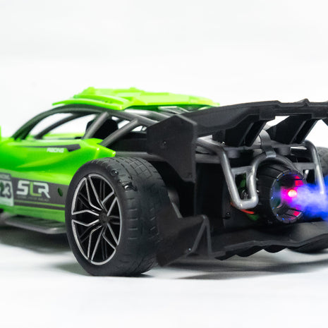 Green RC car remote control drift car for kids