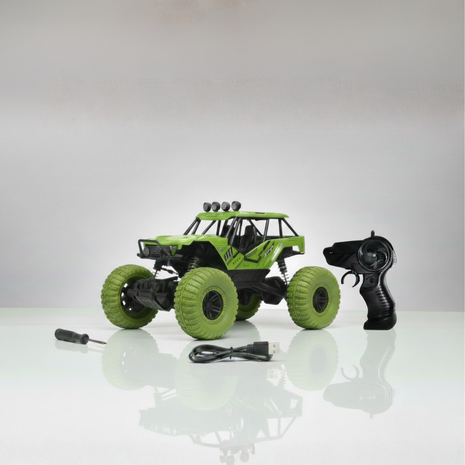 Side view of kids remote control drift car with sporty racing body