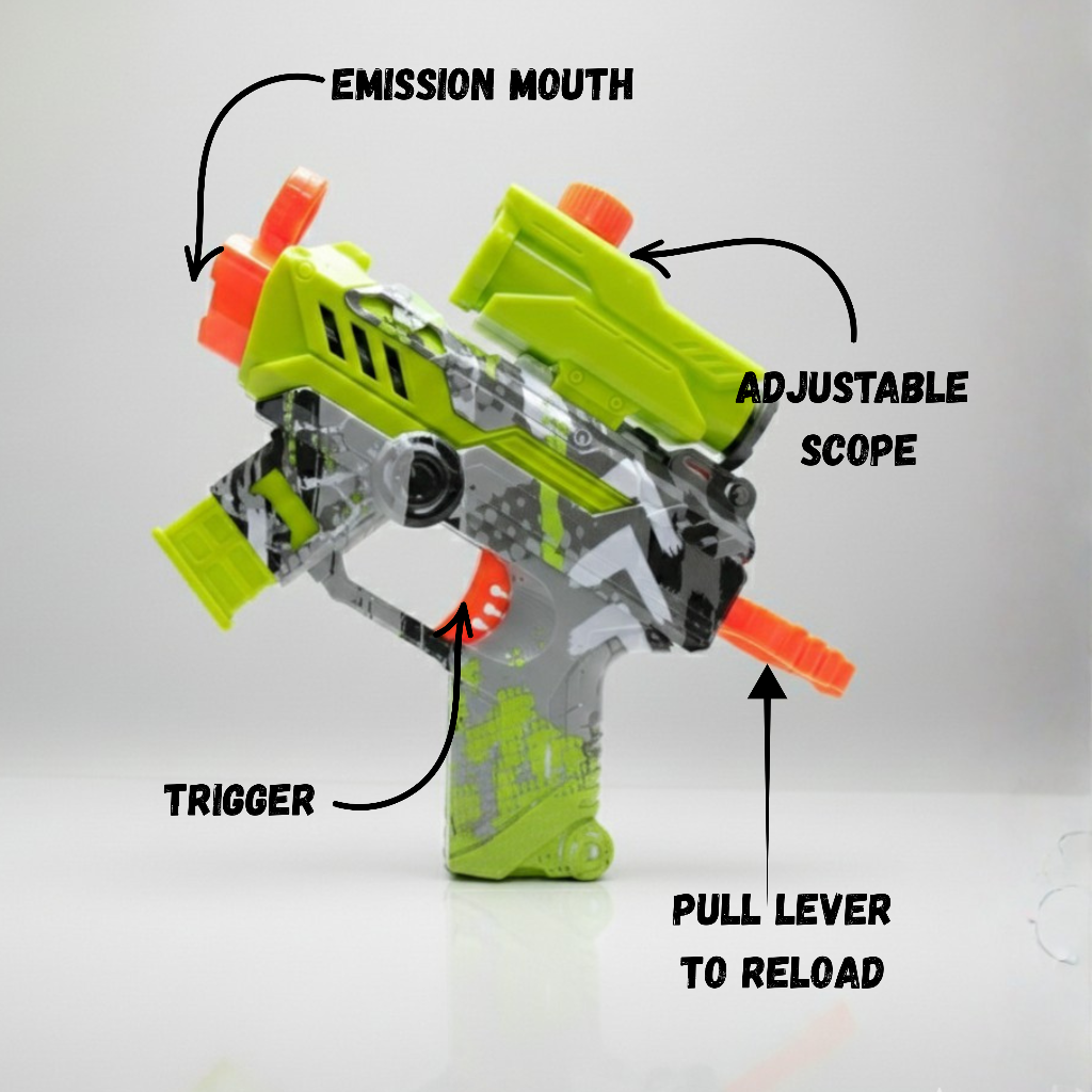 Kids soft bullet toy gun lightweight plastic shooting toy

