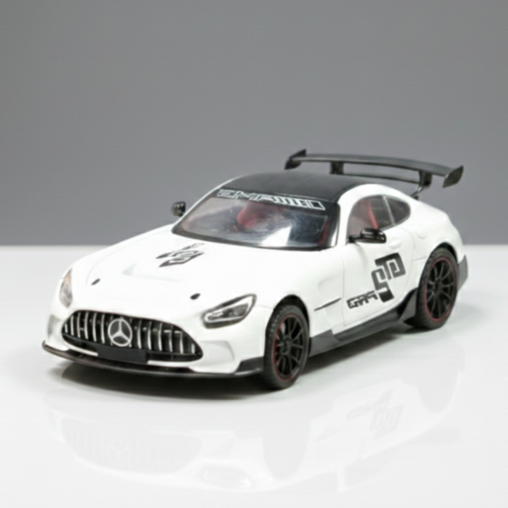 white_luxury_sports_coupe_die_cast_model_car_front_vie