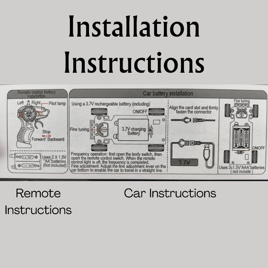 RC car moving in all directions forward backward left right