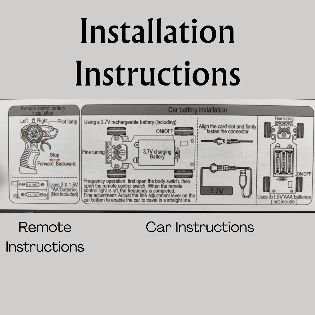 RC car moving in all directions forward backward left right
