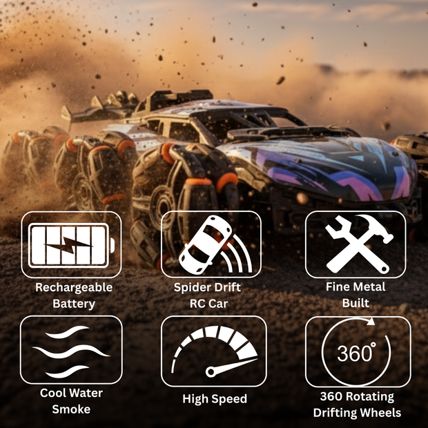 Remote control car with cool water smoke exhaust effect