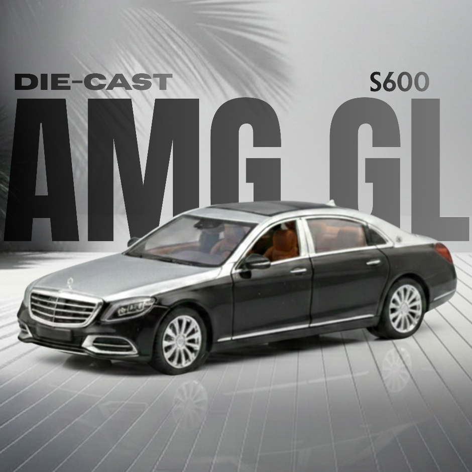 1:24 scale die-cast car with open hood showing engine detailing