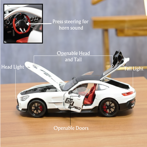 side profile sports coupe die cast metal toy car