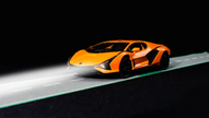 Claptales Die-Cast Sports Car with Opening Doors, Light & Sound - Yellow